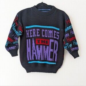 RARE Vintage 1991 Vanilla Ice MC Hammer Rags knitwear sweater size small